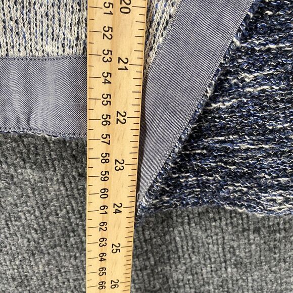 Vince Blazer Jacket Womens S Blue Tweed Drape Open Front Ladies Office Classic - Picture 9 of 9